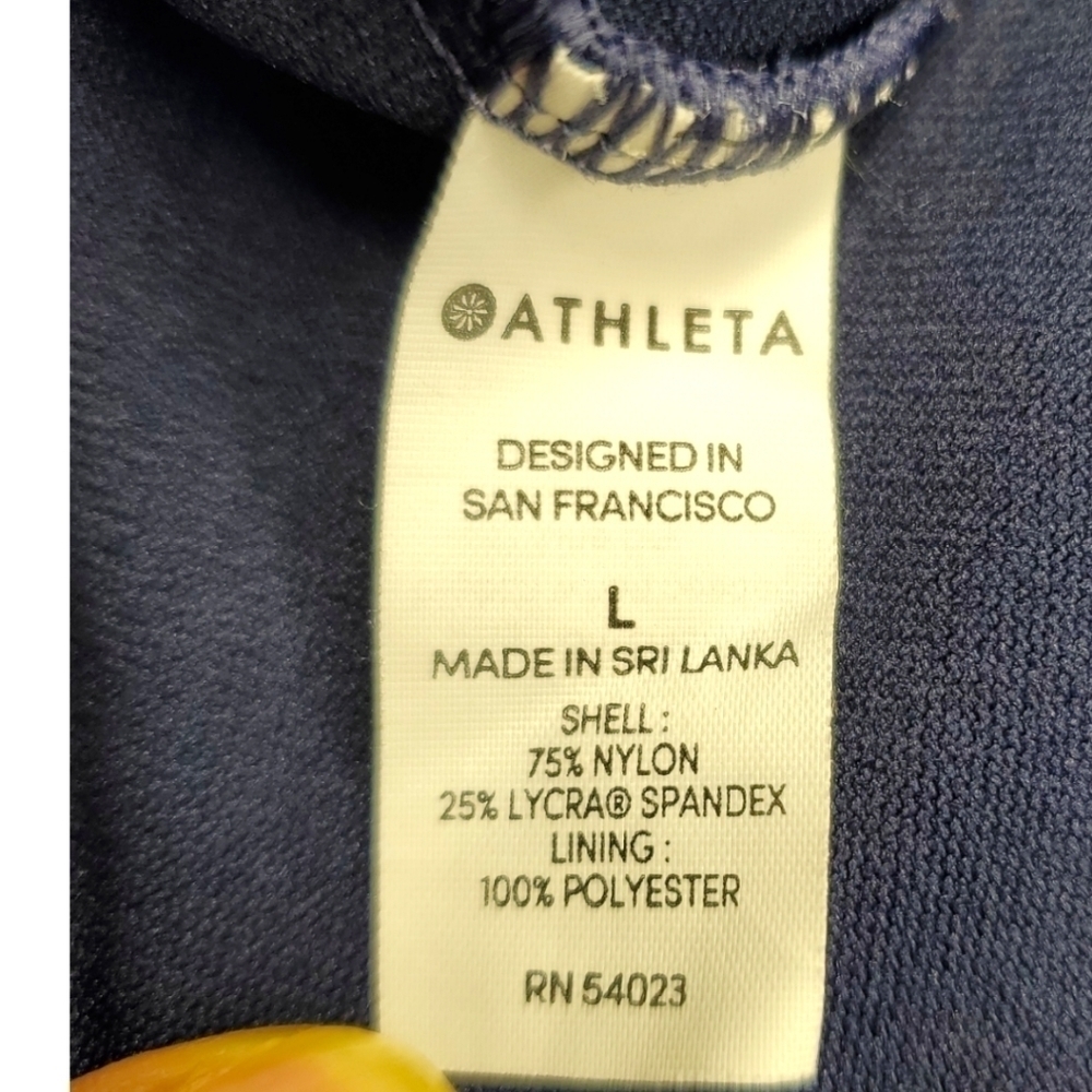 ATHLETA Mod Block Cutout Navy Tankini Size L - Picture 5 of 7